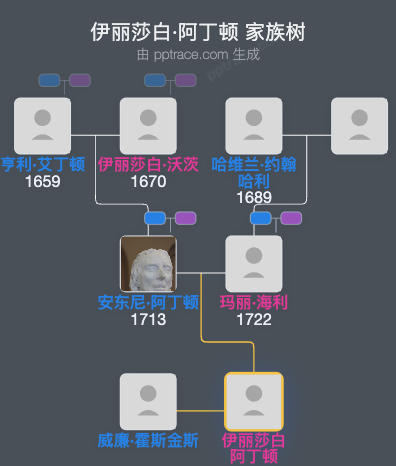 伊丽莎白·阿丁顿家族树全览