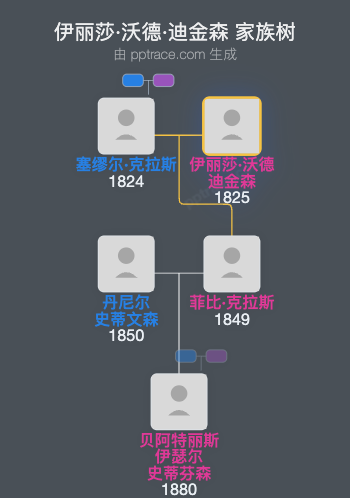 伊丽莎·沃德·迪金森家族树全览