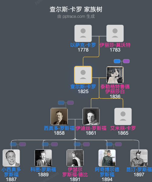 查尔斯·卡罗家族树全览