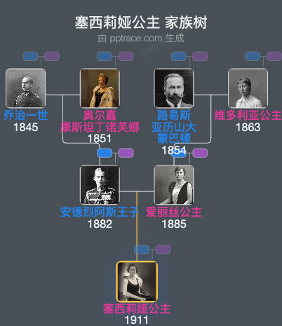 塞西莉娅公主家族树全览