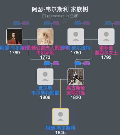 阿瑟·韦尔斯利家族树全览