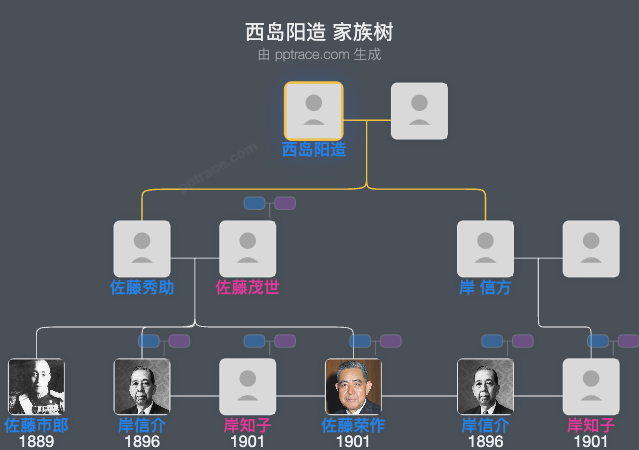 西岛阳造家族树全览