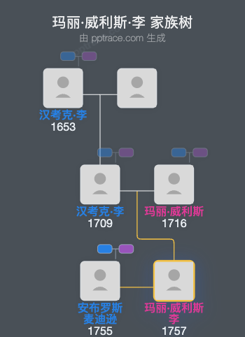玛丽·威利斯·李家族树全览