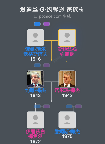 爱迪丝·G·约翰逊家族树全览