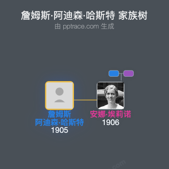 詹姆斯·阿迪森·哈斯特家族树全览