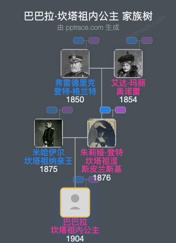 巴巴拉·坎塔祖内公主家族树全览