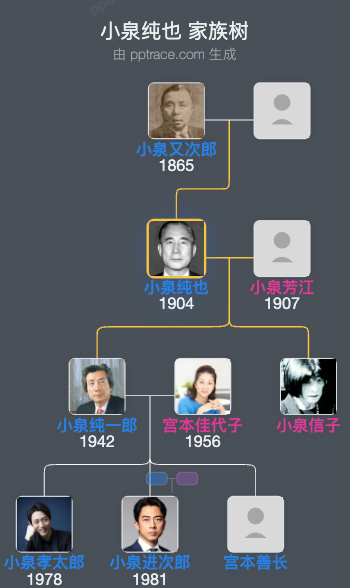 小泉纯也 家族树全览