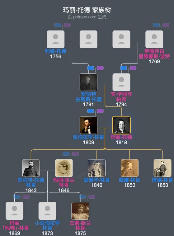 玛丽·托德家族树全览