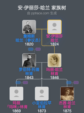 安·伊丽莎·哈兰家族树全览