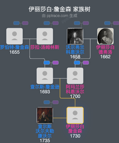 伊丽莎白·詹金森家族树全览