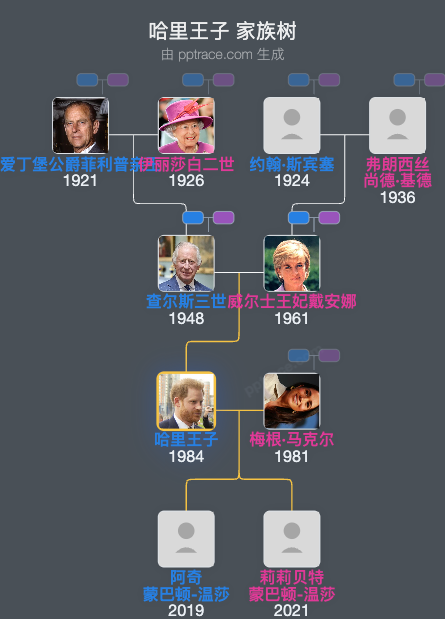 哈里王子 家族树全览