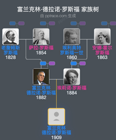 富兰克林·德拉诺·罗斯福家族树全览