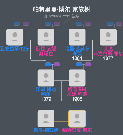 帕特里夏·博尔家族树全览