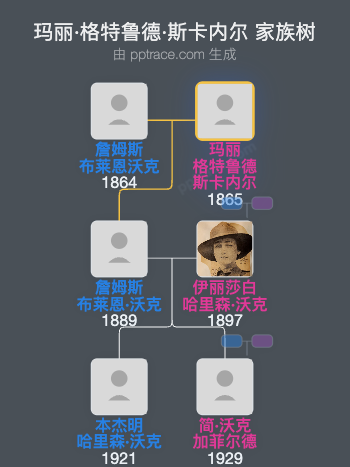 玛丽·格特鲁德·斯卡内尔家族树全览