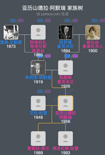亚历山德拉·阿默瑞家族树全览