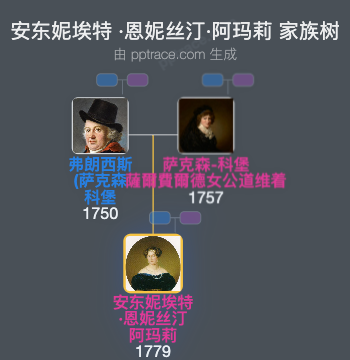 安东妮埃特 ·恩妮丝汀·阿玛莉家族树全览