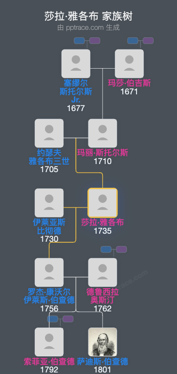 莎拉·雅各布家族树全览