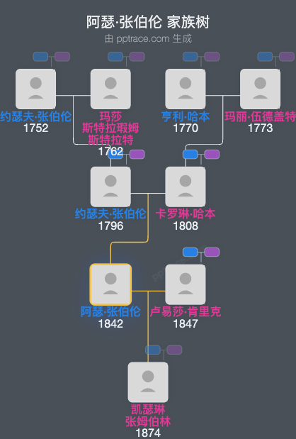 阿瑟·张伯伦家族树全览