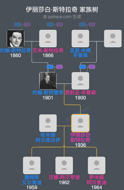伊丽莎白·斯特拉奇家族树全览