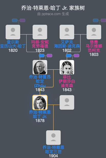 乔治·特莱恩·哈丁 Jr.家族树全览
