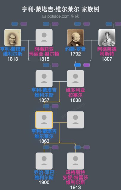 亨利·蒙塔吉·维尔莱尔家族树全览
