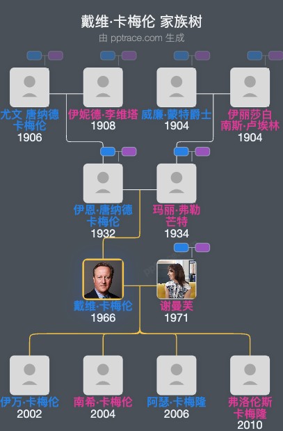 戴维·卡梅伦家族树全览