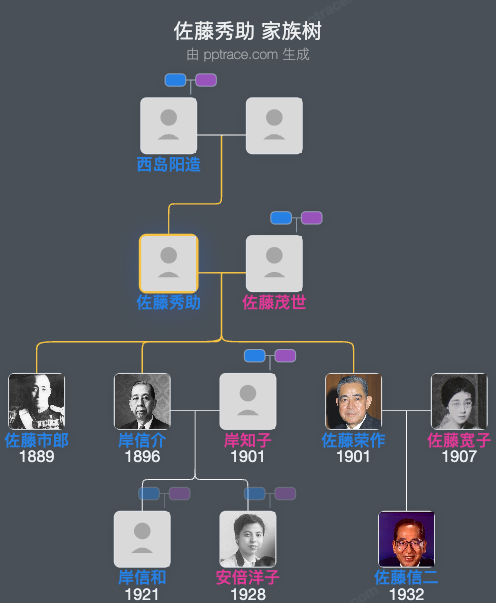 佐藤秀助家族树全览