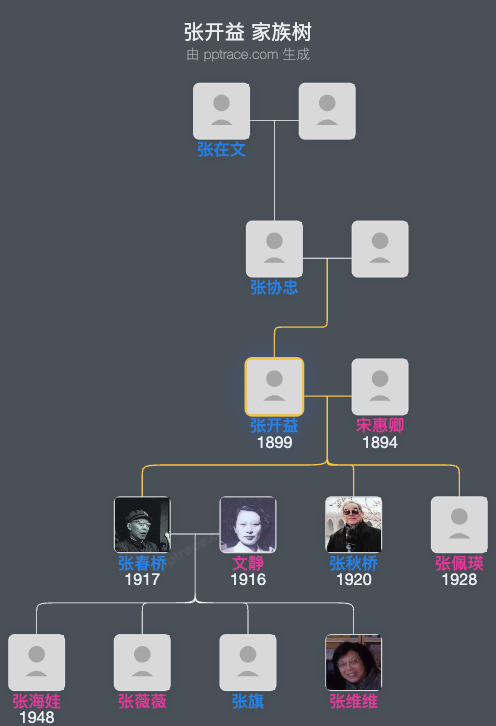 张开益 家族树全览