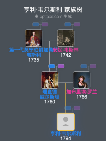 亨利·韦尔斯利家族树全览