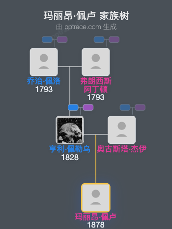 玛丽昂·佩卢家族树全览
