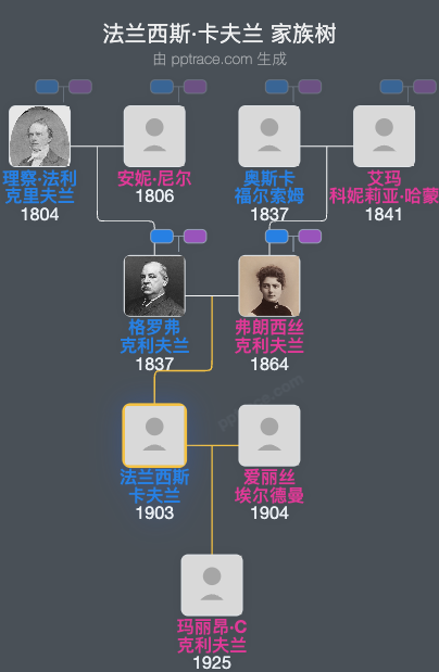 法兰西斯·卡夫兰家族树全览