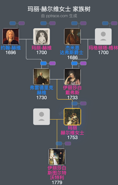 玛丽·赫尔维女士家族树全览