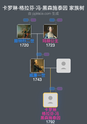 卡罗琳·格拉芬·冯·黑森施泰因家族树全览