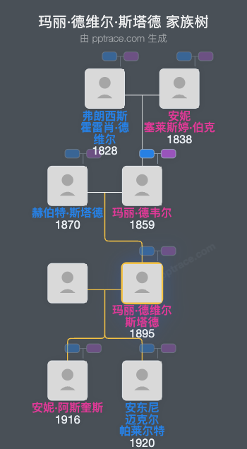 玛丽·德维尔·斯塔德家族树全览