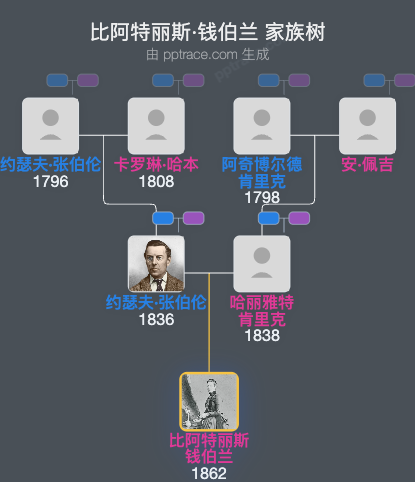 比阿特丽斯·钱伯兰家族树全览