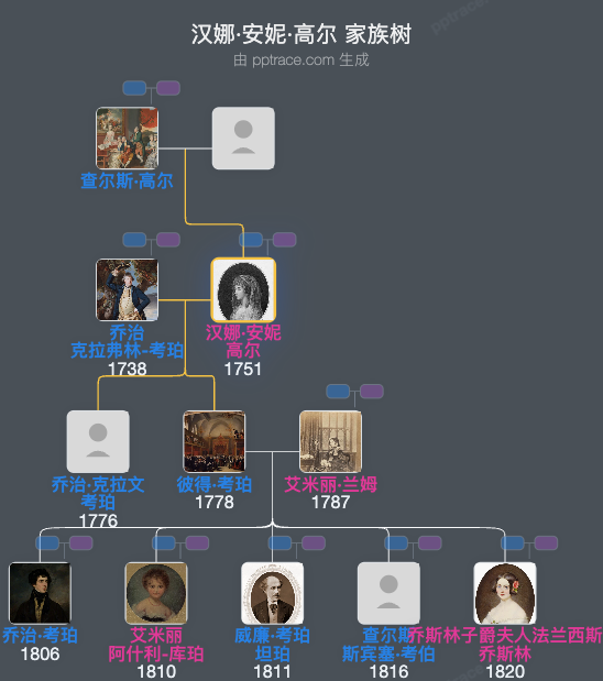 汉娜·安妮·高尔家族树全览