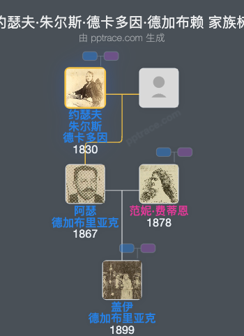 约瑟夫·朱尔斯·德卡多因·德加布赖家族树全览