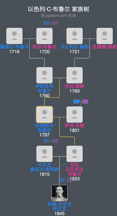 以色列·C·布鲁尔家族树全览