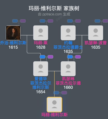 玛丽·维利尔斯家族树全览