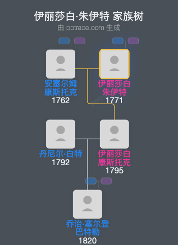 伊丽莎白·朱伊特家族树全览