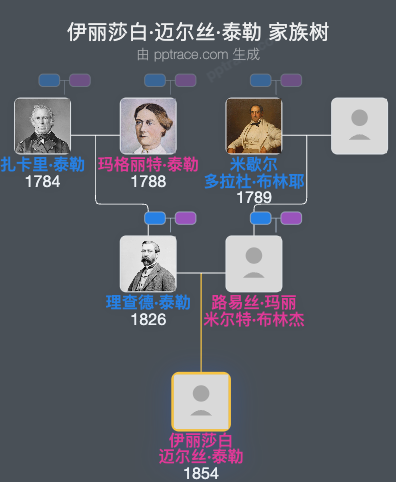 伊丽莎白·迈尔丝·泰勒家族树全览