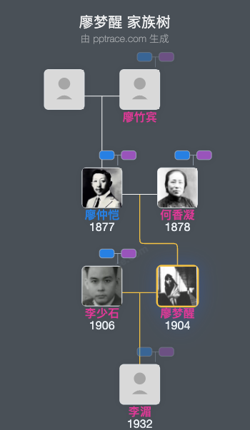 廖梦醒 家族树全览