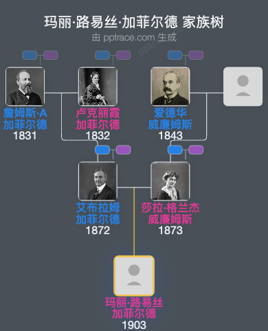 玛丽·路易丝·加菲尔德家族树全览