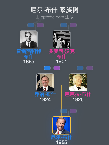 尼尔·布什 家族树全览
