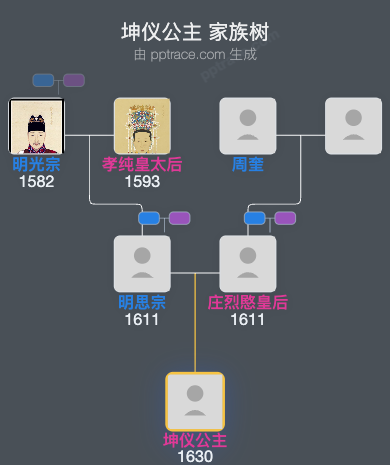 坤仪公主家族树全览
