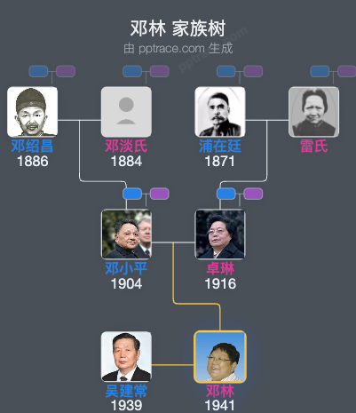 邓林 家族树全览