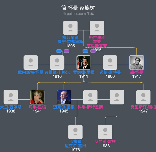 简·怀曼家族树全览