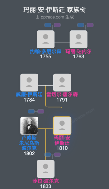 玛丽·安·伊斯廷家族树全览