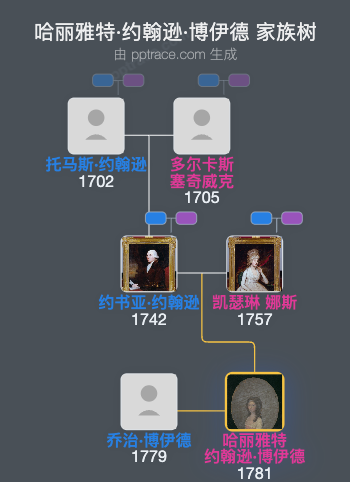 哈丽雅特·约翰逊·博伊德家族树全览