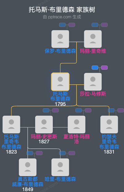 托马斯·布里德森家族树全览